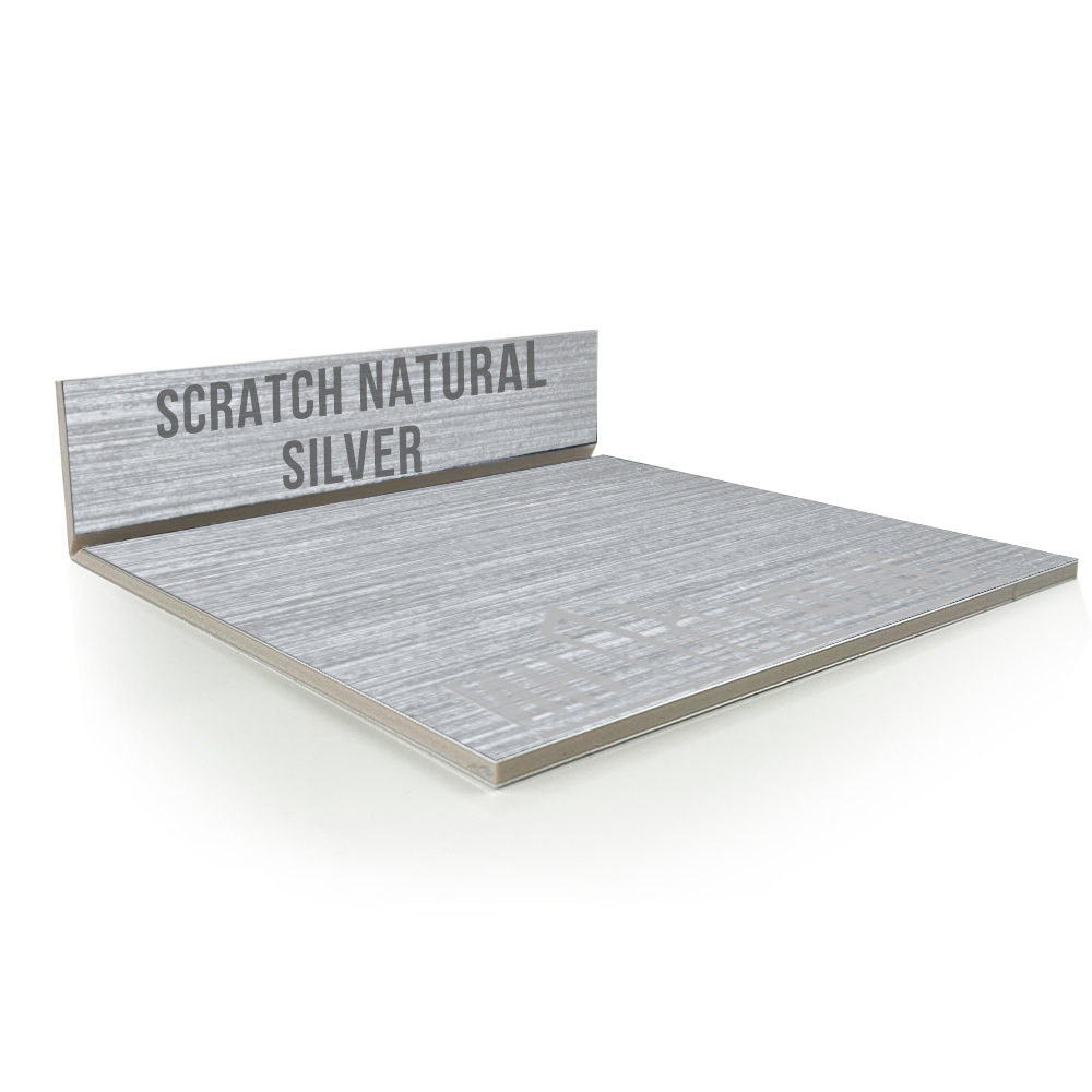 Композитные панели Alcotek scratch natural silver